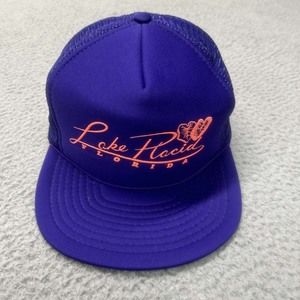 Lake Placid Florida Foam Rope Hat Men Trucker Hat One Size Speedway Snapback